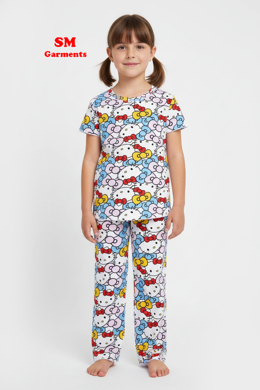 PRINTED COTTON 2 PIECE SUIT