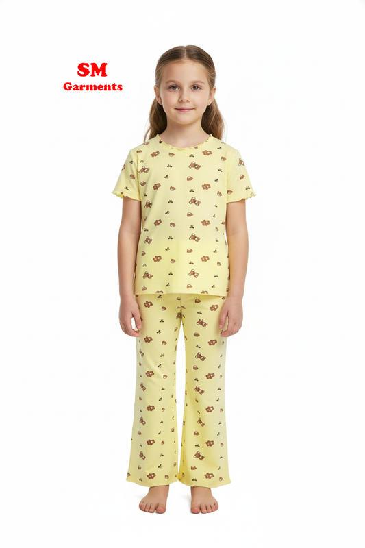 PRINTED COTTON 2 PIECE SUIT