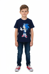 Q&K SONIC FRONT PRINT T-SHIRT