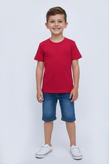 ITS Boys Red Plain T-Shirt