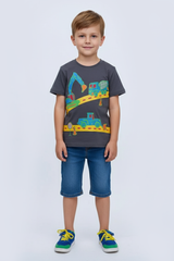 MOHONA Front Printed Boys T-Shirt