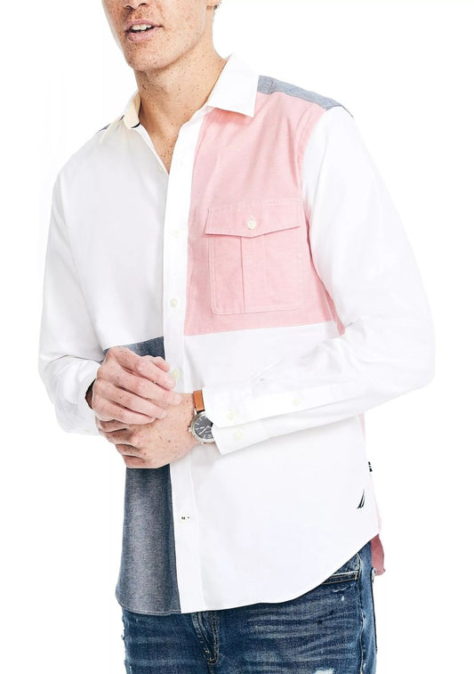 NAUTICA Color Block Oxford Shirt - Smgarment's