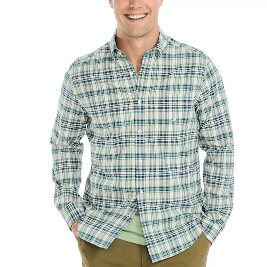 NAUTICA Plaid Poplin Shirt - Smgarment's