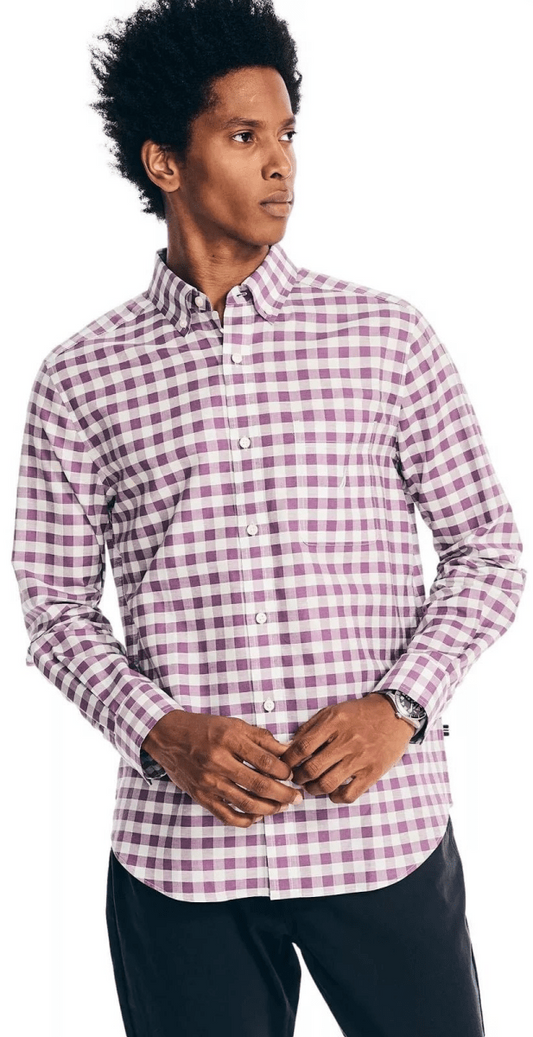 NAUTICA Plaid Poplin Shirt - Smgarment's