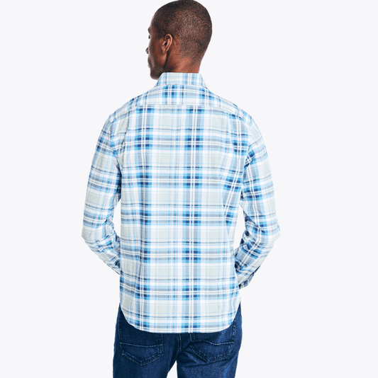 NAUTICA Plaid Poplin Shirt Green Terrain - SMgarment's