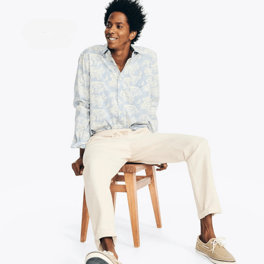 NAUTICA Printed Poplin Shirt - Smgarment's