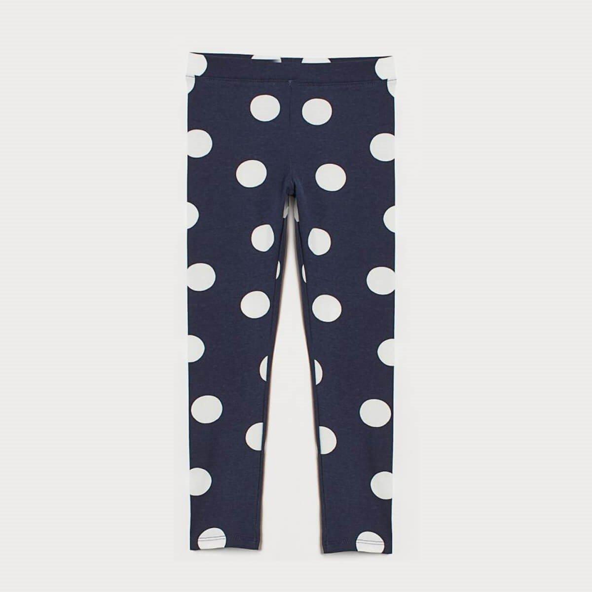 NAVY BLUE DOTTED LEGGINGS - SMgarment's