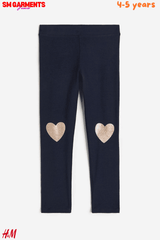 Navy Blue Hearts Leggings - SMgarment's