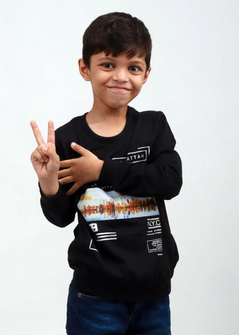 NEXT BLACK NEW YORK PRINTED SWEATSHIRT - SMgarment's