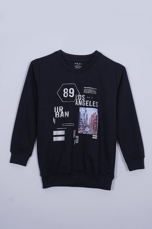 NEXT KIDS BLACK LOS ANGELES PRINTED SWEATSHIRT - Smgarment's