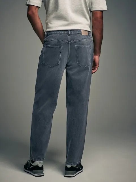NEXT Relaxed Fit Vintage Wash Denim Blue Grey Tint Jeans - Smgarment's