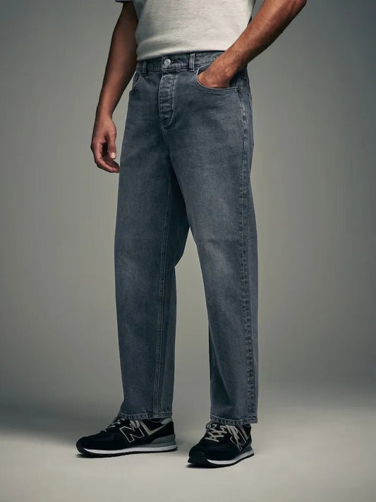 NEXT Relaxed Fit Vintage Wash Denim Blue Grey Tint Jeans - Smgarment's