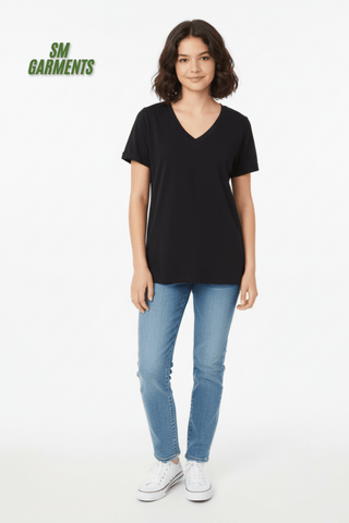 NICE & CHIC PLAIN V - NECK TEES - Smgarment's