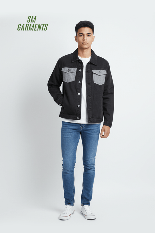 NIGHT ADDICT MENS TWO TONE DENIM JACKET - Smgarment's