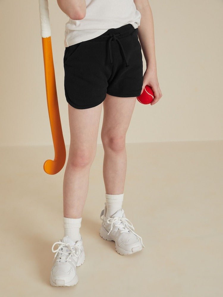 NXT GIRLS Black Jersey Shorts - Smgarment's