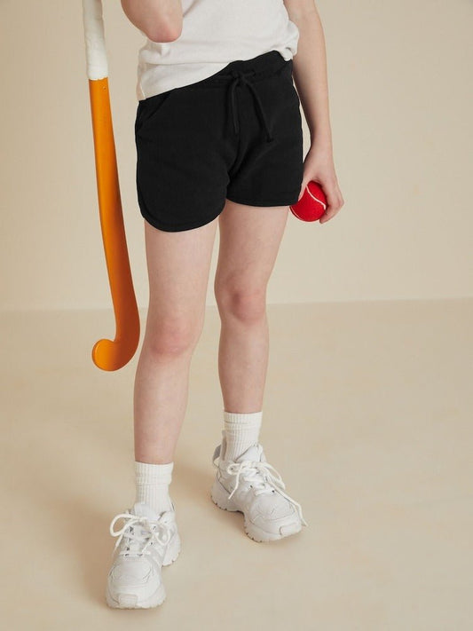 NXT GIRLS Black Jersey Shorts - Smgarment's