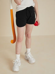 NXT GIRLS Black Jersey Shorts - Smgarment's