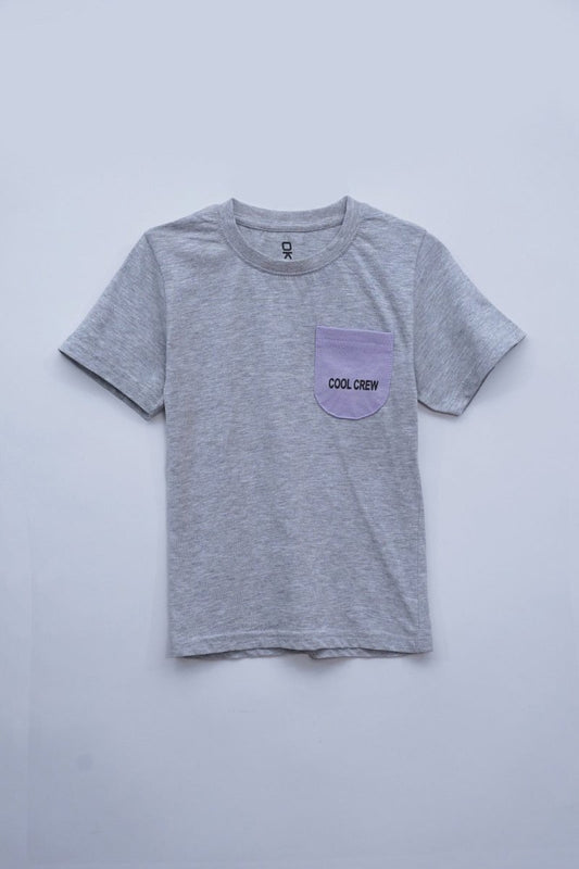 OK Boys Plain T-shirt With Front Pocket - Smgarment's