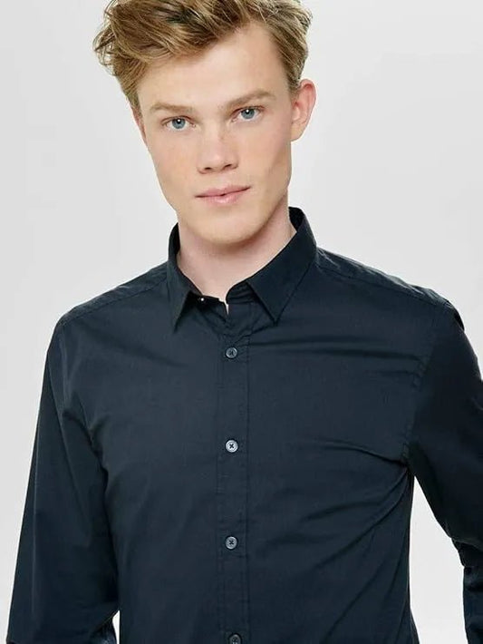 ONLY & SONS Black Shirt Ex - Slim Noos - SMgarment's