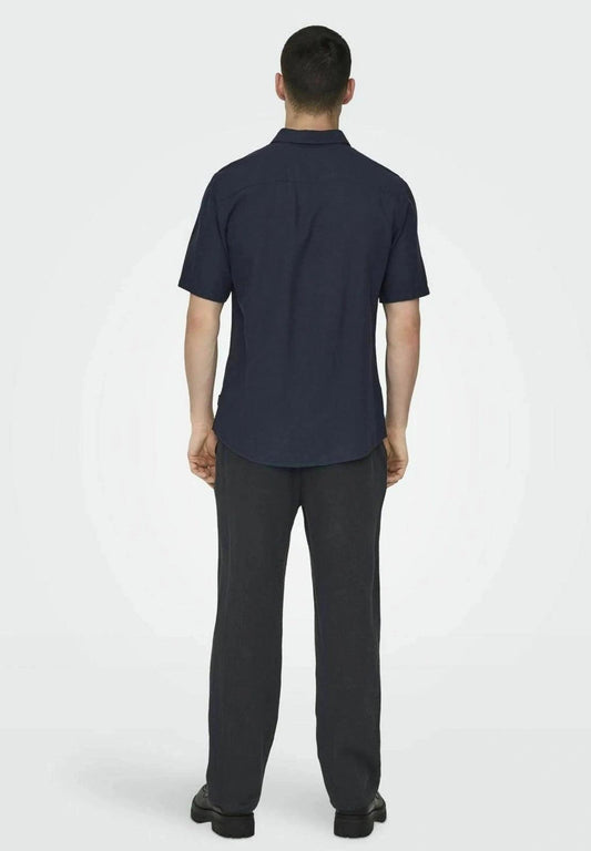 ONLY & SONS CAIDEN SHIRT NIGHT SKY SHORT SLEEVES - SMgarment's