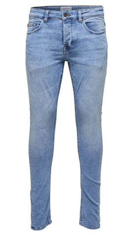 Onsspun Blue Washed Dcc Noos Slim Tapered Fit Jeans For Mens