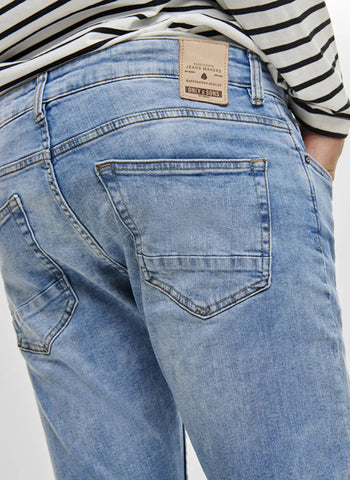 Onsspun Blue Washed Dcc Noos Slim Tapered Fit Jeans For Mens