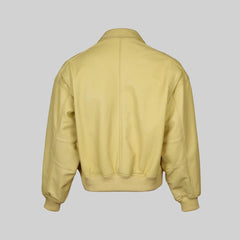 Oversized Harrington Leather Jacket - Smgarment's