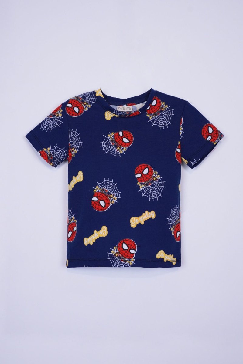 OVS Cotton jogging set with All Over Spider Man Face print - Smgarment's