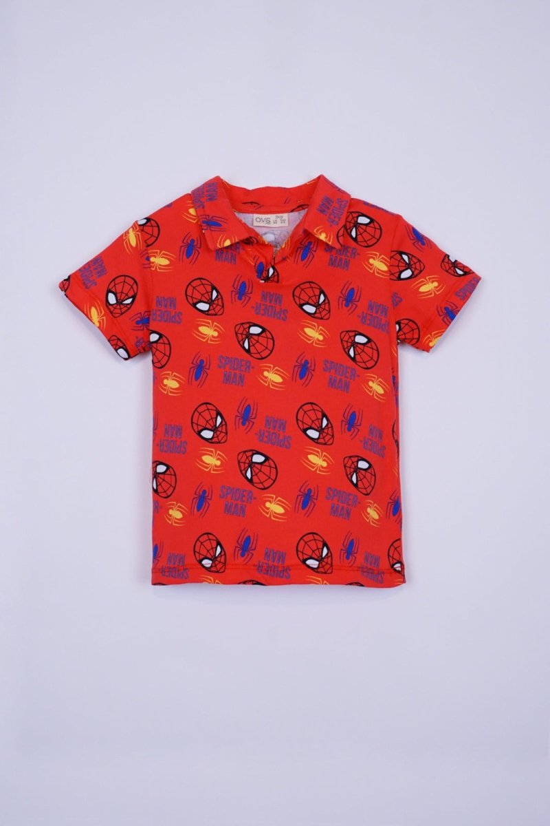 OVS Cotton jogging set with All Over Spider Man Face print - Smgarment's