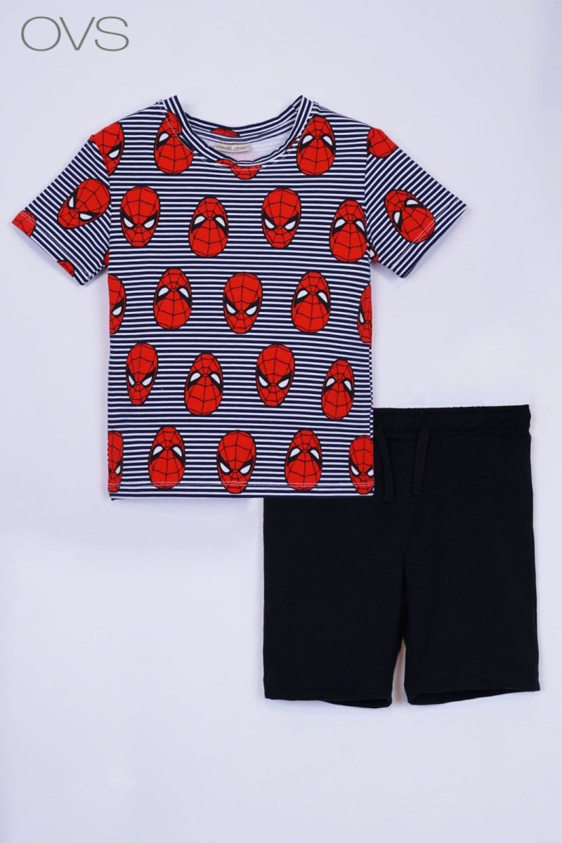 OVS Cotton jogging set with All Over Spider Man Face print - Smgarment's