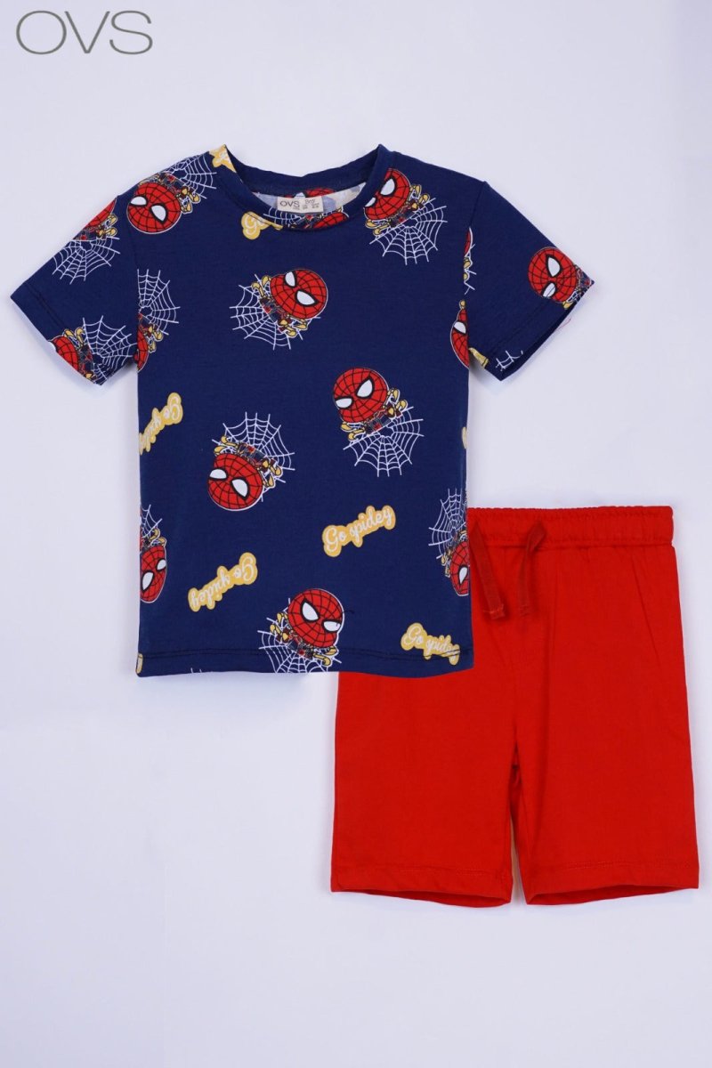 OVS Cotton jogging set with All Over Spider Man Face print - Smgarment's