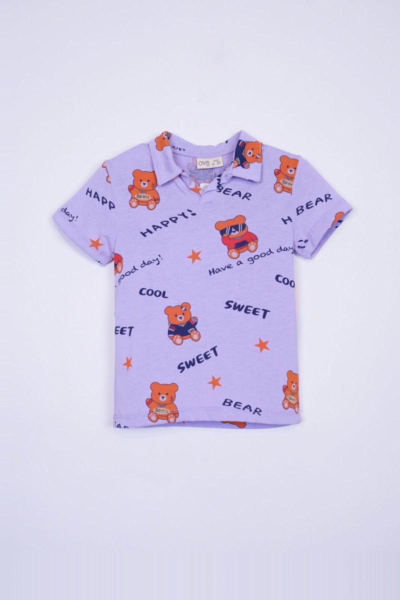 OVS Cotton jogging set with Baby Bear All over print - Smgarment's