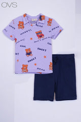 OVS Cotton jogging set with Baby Bear All over print - Smgarment's