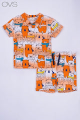 OVS Cotton jogging set with Bear All over print - Smgarment's