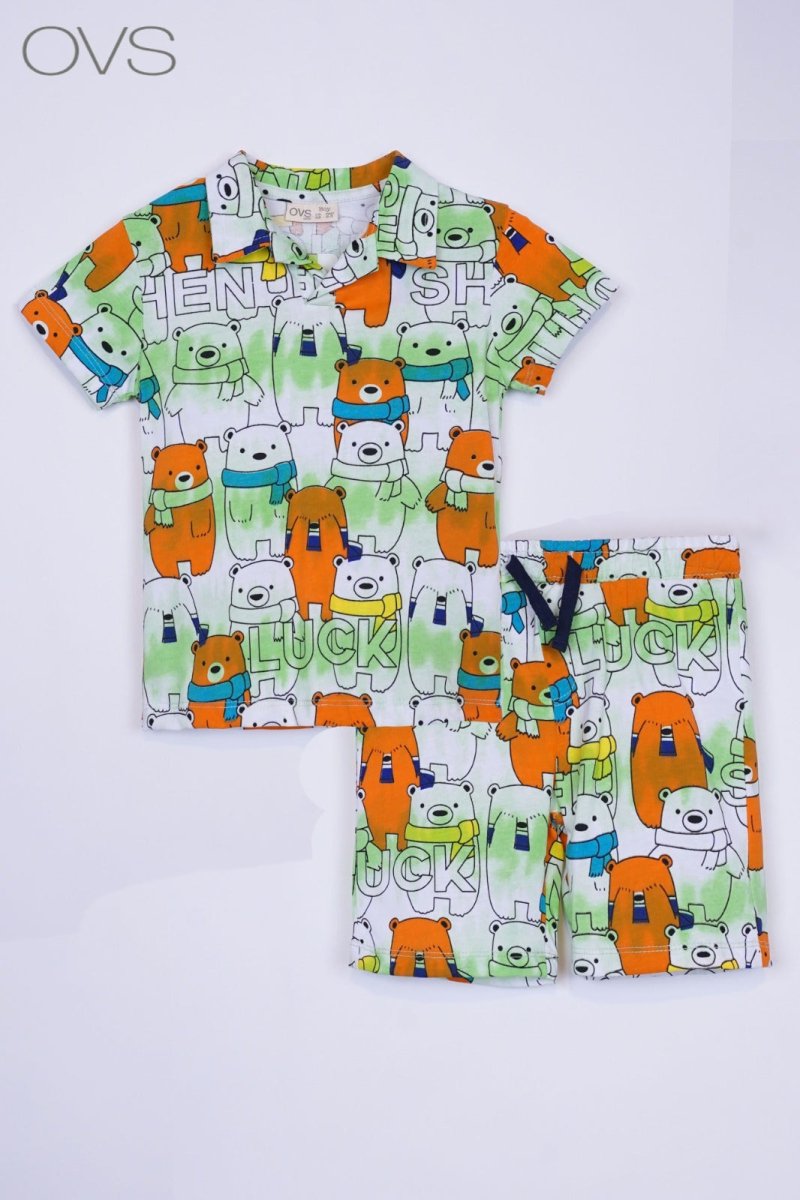 OVS Cotton jogging set with Bear All over&nbsp; print - Smgarment's