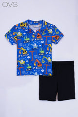 OVS Cotton jogging set with excavator print - Smgarment's