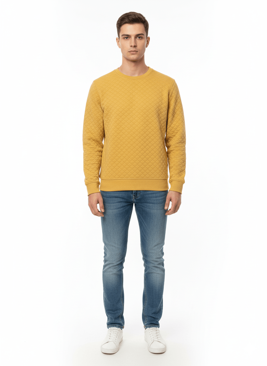 PB Mens Quilted Crewneck Sweatshirt - Smgarment's