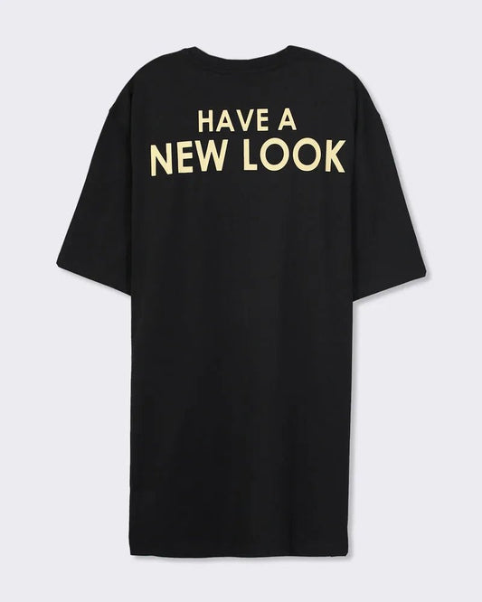 PIAZZA ITALIA Loose Fit Cotton T-Shirt with Prints - Black - Smgarment's