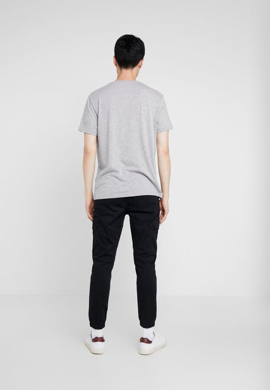 PIER ONE Men's Heather Grey Cotton Crew Neck T-Shirt - Smgarment's