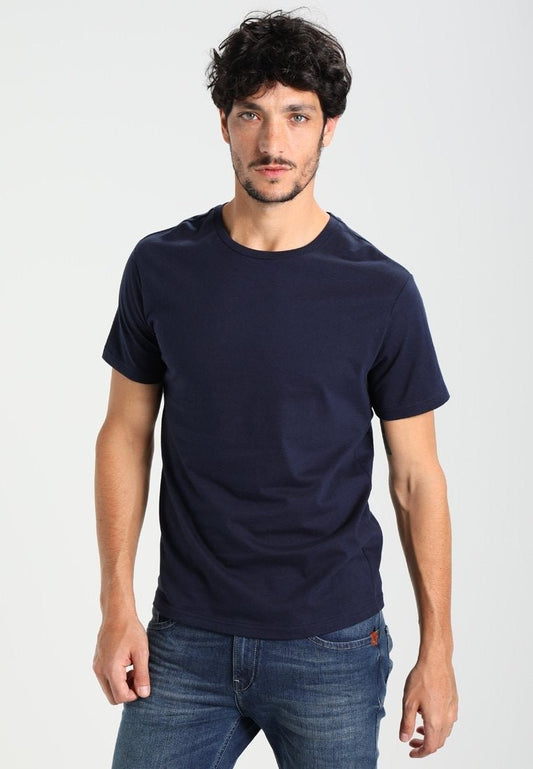 PIER ONE Men's Navy Blue Classic Crew Neck T-Shirt - Smgarment's