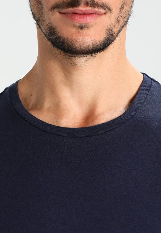 PIER ONE Men's Navy Blue Classic Crew Neck T-Shirt - Smgarment's