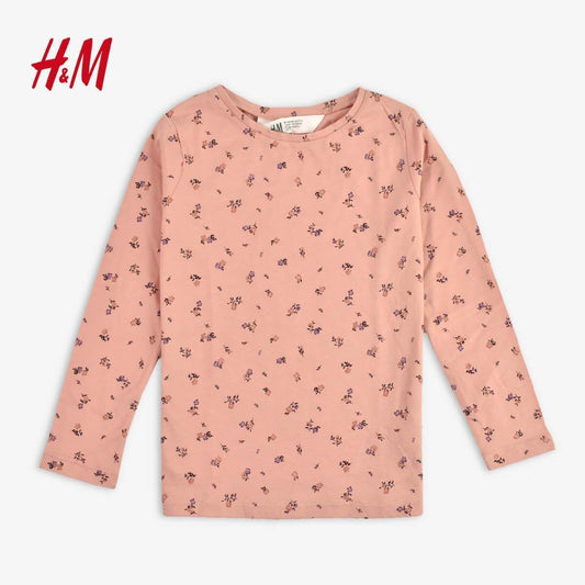 PINK FLORAL PRINTED LONG SLEEVE T - SHIRT - SMgarment's