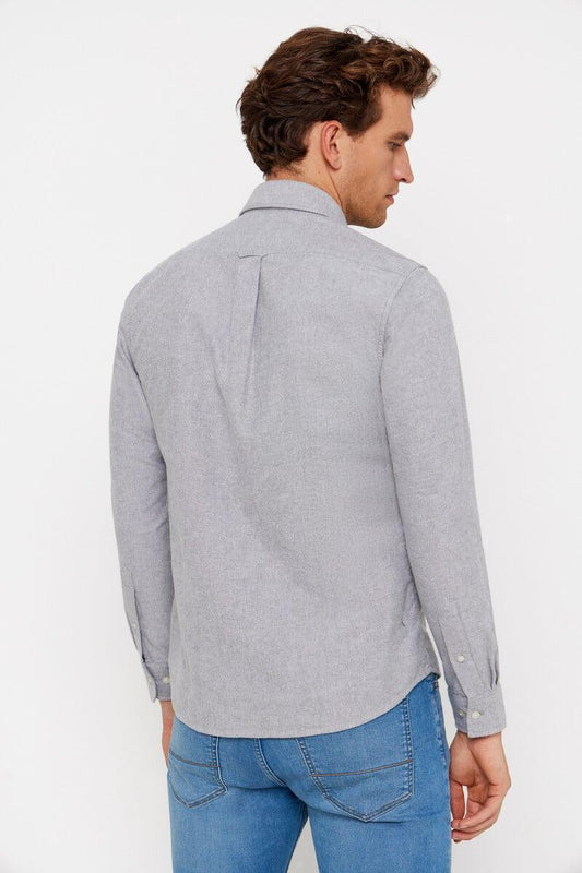 Plain Brushed Oxford Shirt - SMgarment's