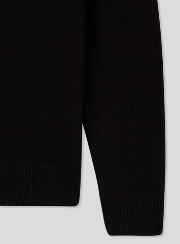 Plain crew neck jumper Black - SMgarment's
