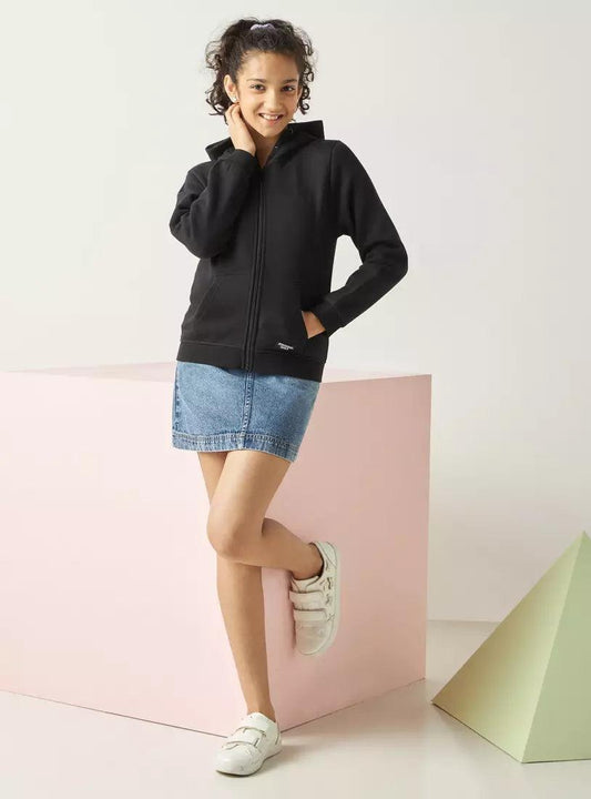 Plain Zip Hoodie with Kangaroo Pockets - SMgarment's
