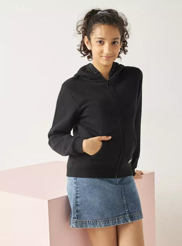 Plain Zip Hoodie with Kangaroo Pockets - SMgarment's