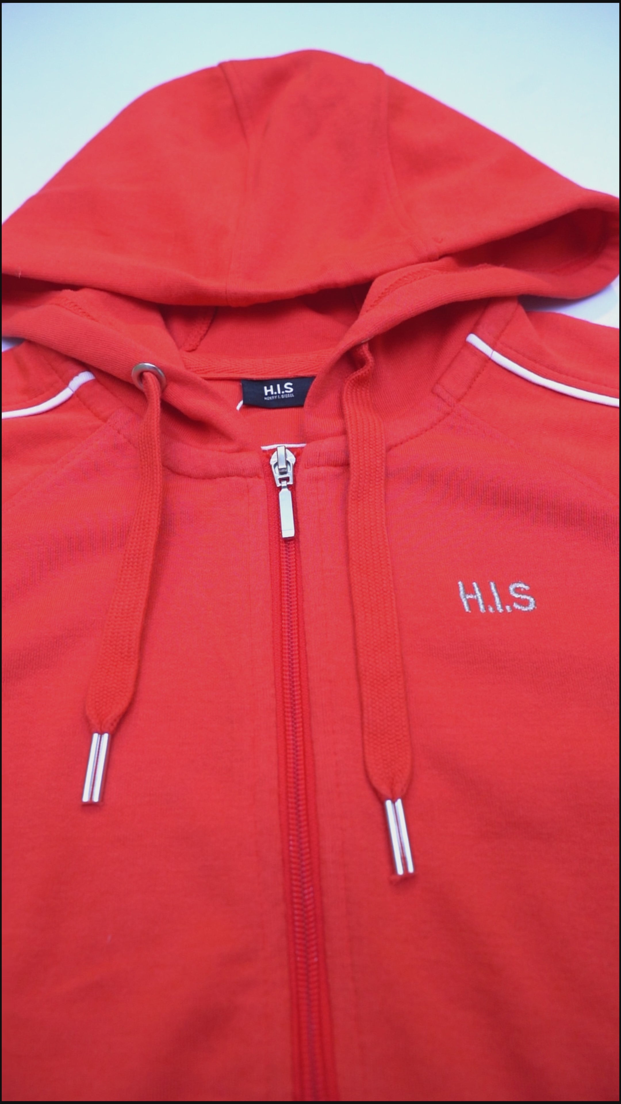H.I.S Womens Stripes Zipper Sports Hoodie