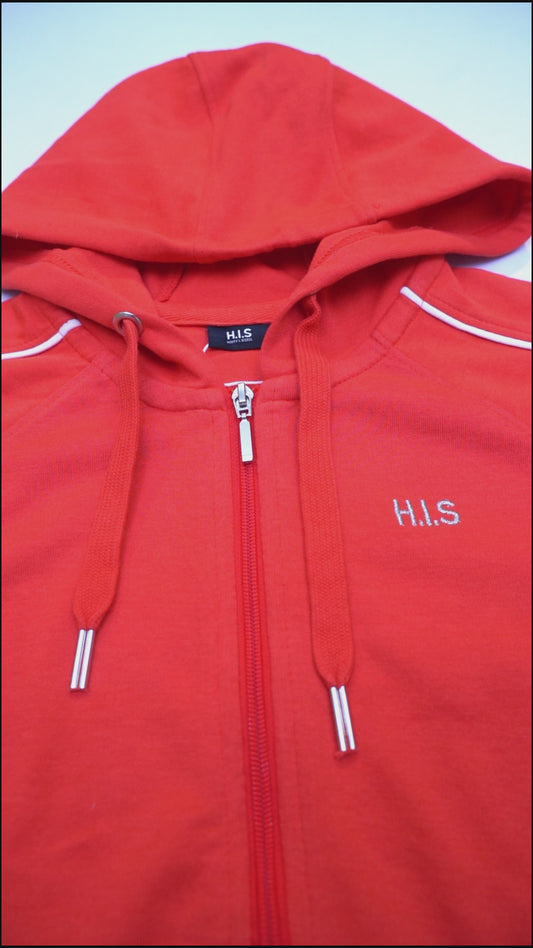 H.I.S Womens Stripes Zipper Sports Hoodie