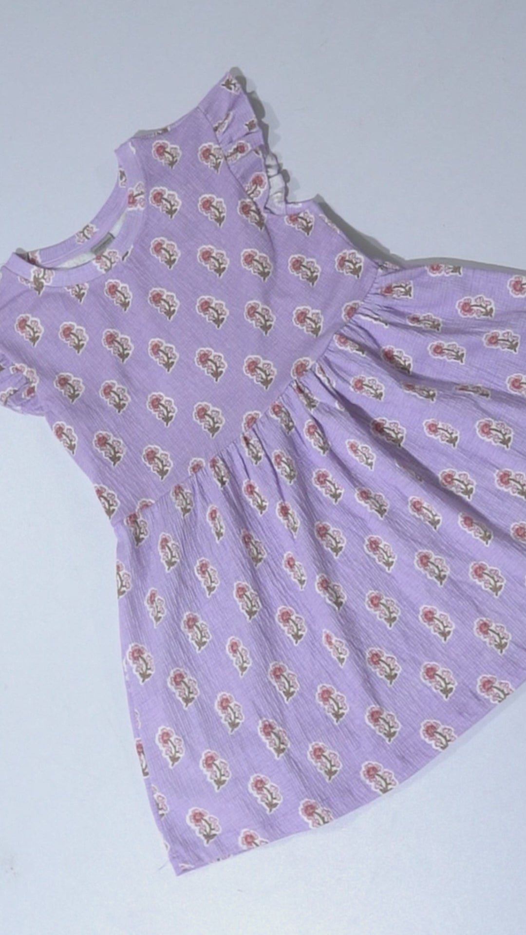LC WAIKIKI Girls Textured Floral Printed Dress