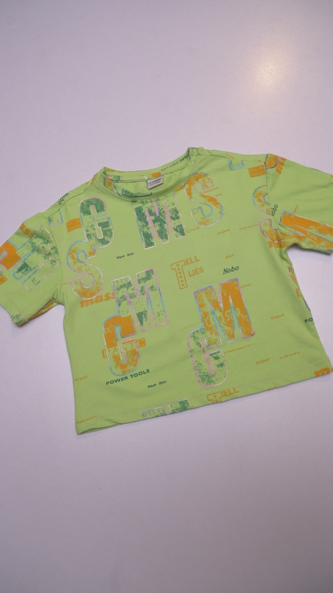 M&S Girls Metallic Print T Shirt